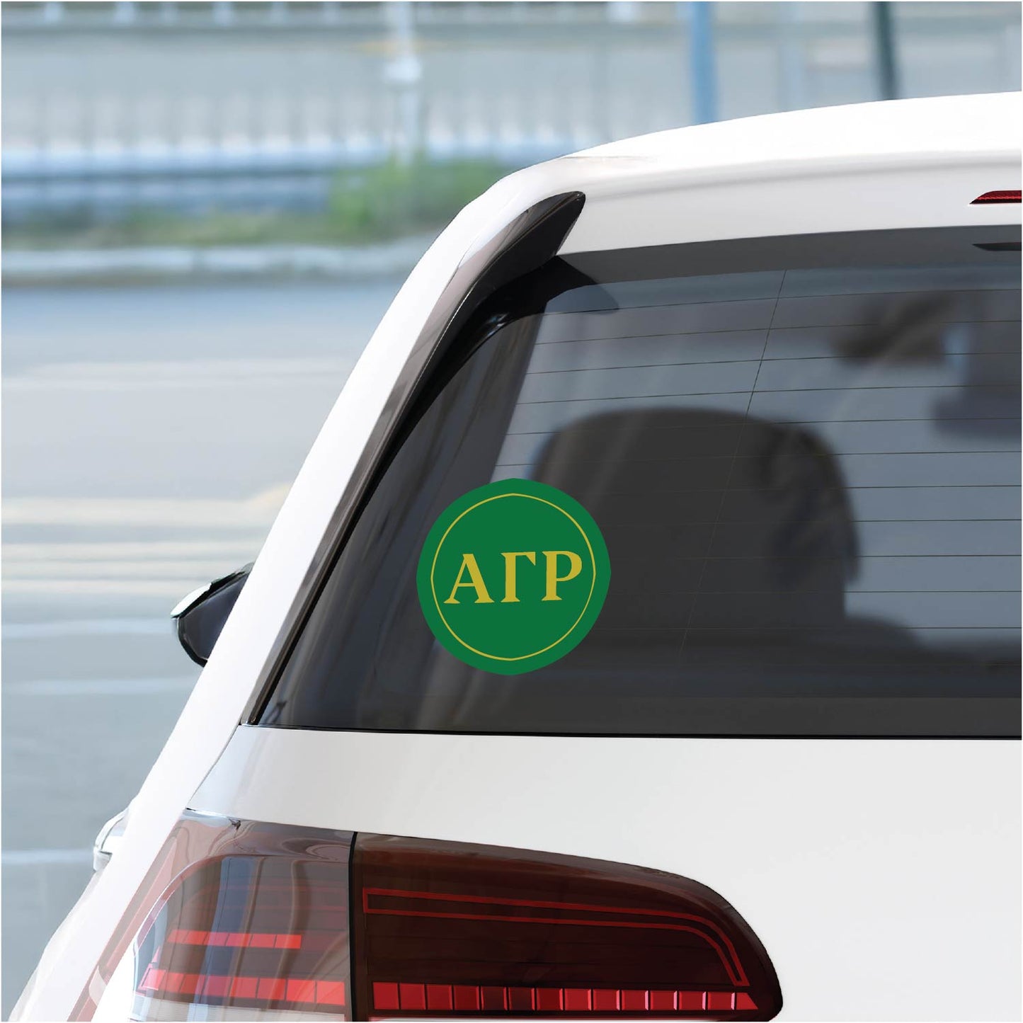 Alpha Gamma Rho Fraternity Car Decal Sticker- Full Color Circle Logo