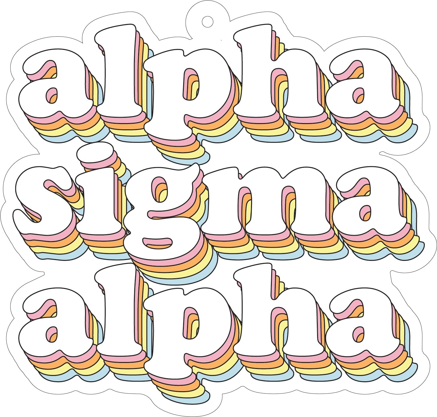 Alpha Sigma Alpha Retro Air Freshener - Virginia Book Company