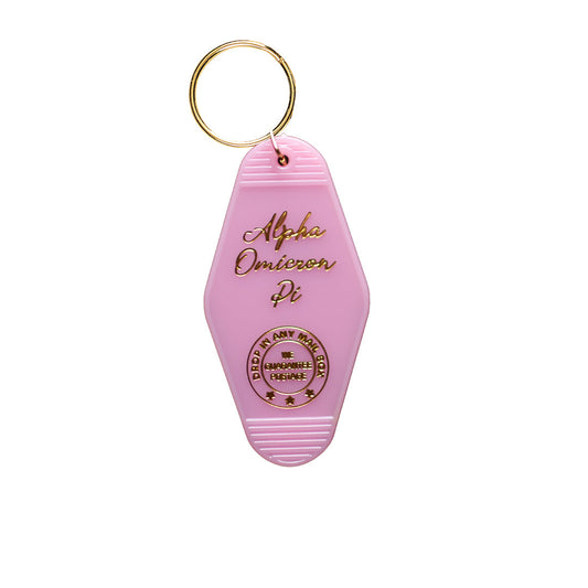 Alpha Omicron Pi Motel Keychain - Virginia Book Company