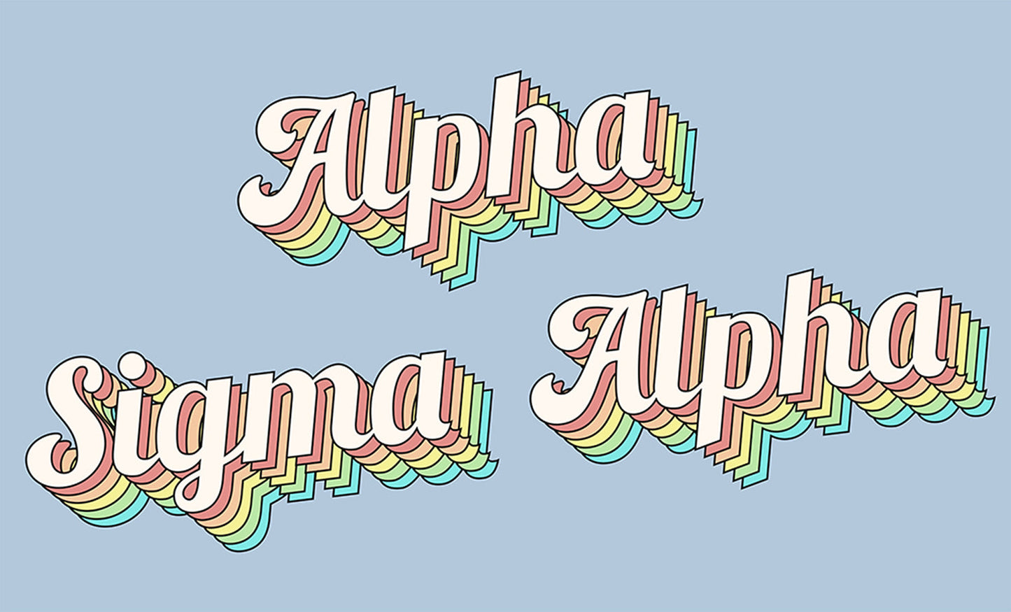 Alpha Sigma Alpha Retro Flag - Virginia Book Company