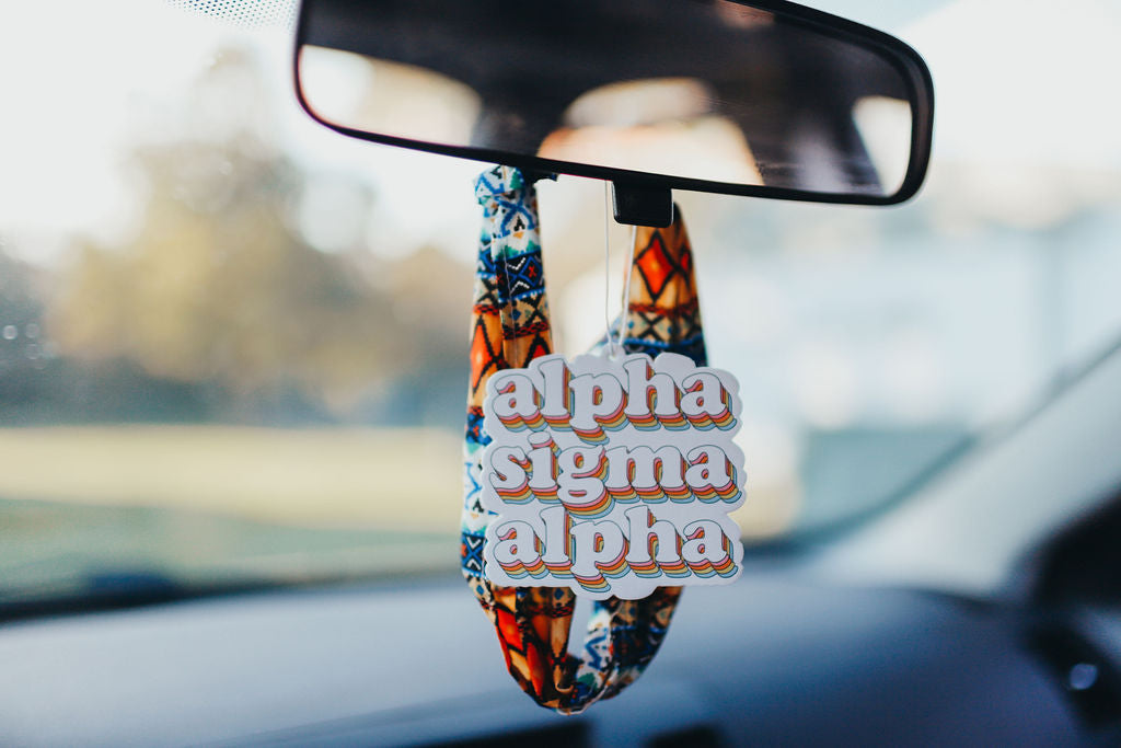 Alpha Sigma Alpha Retro Air Freshener - Virginia Book Company