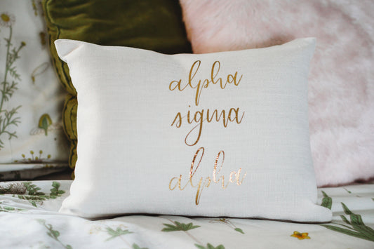 Alpha Sigma Alpha Throw Pillow - Virginia Book Company