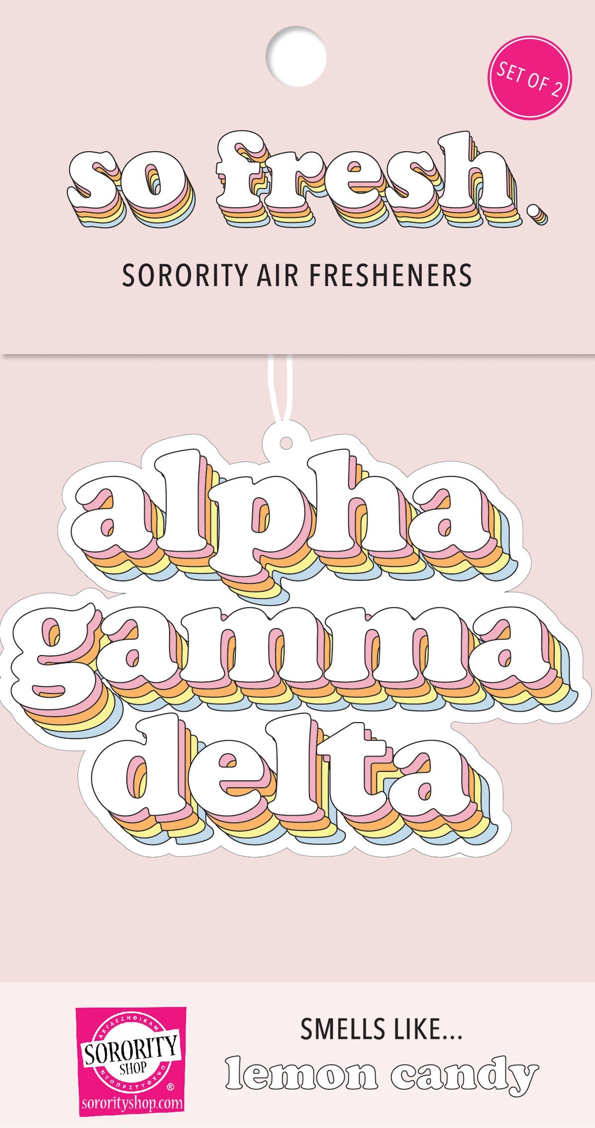 Alpha Gamma Delta Retro Air Freshener - Virginia Book Company