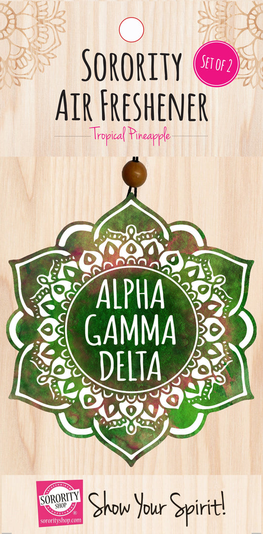 Alpha Gamma Delta Mandala Air Freshener - Virginia Book Company