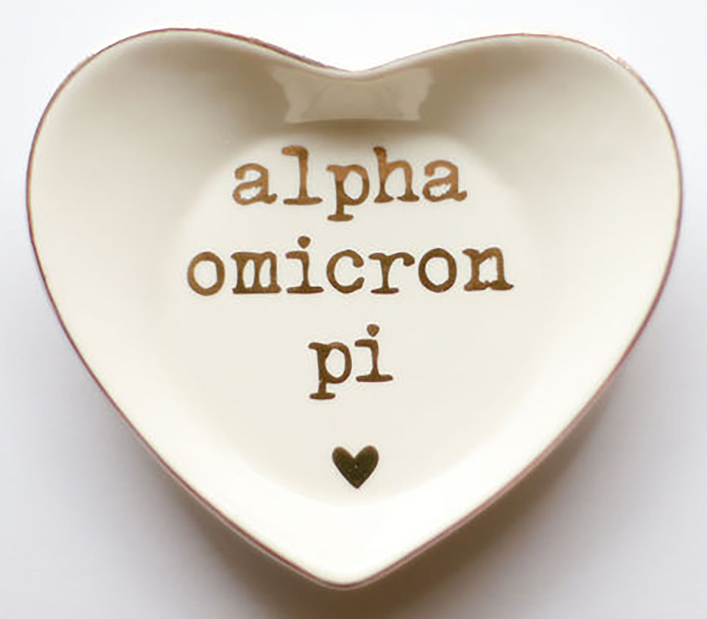 Alpha Omicron Pi Ceramic Ring Dish