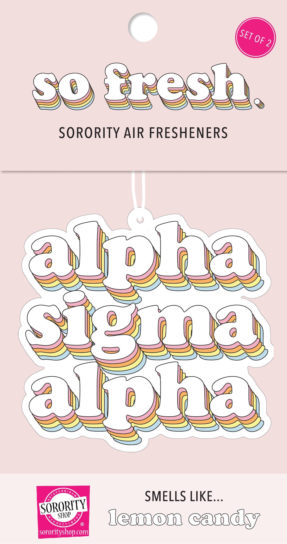 Alpha Sigma Alpha Retro Air Freshener - Virginia Book Company