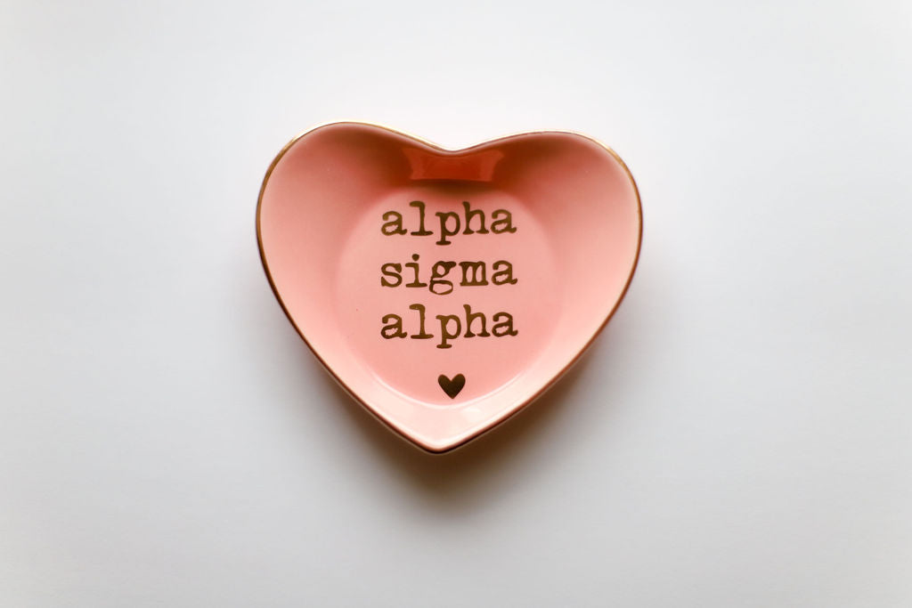 Alpha Sigma Alpha Ceramic Ring Dish - Virginia Book Company