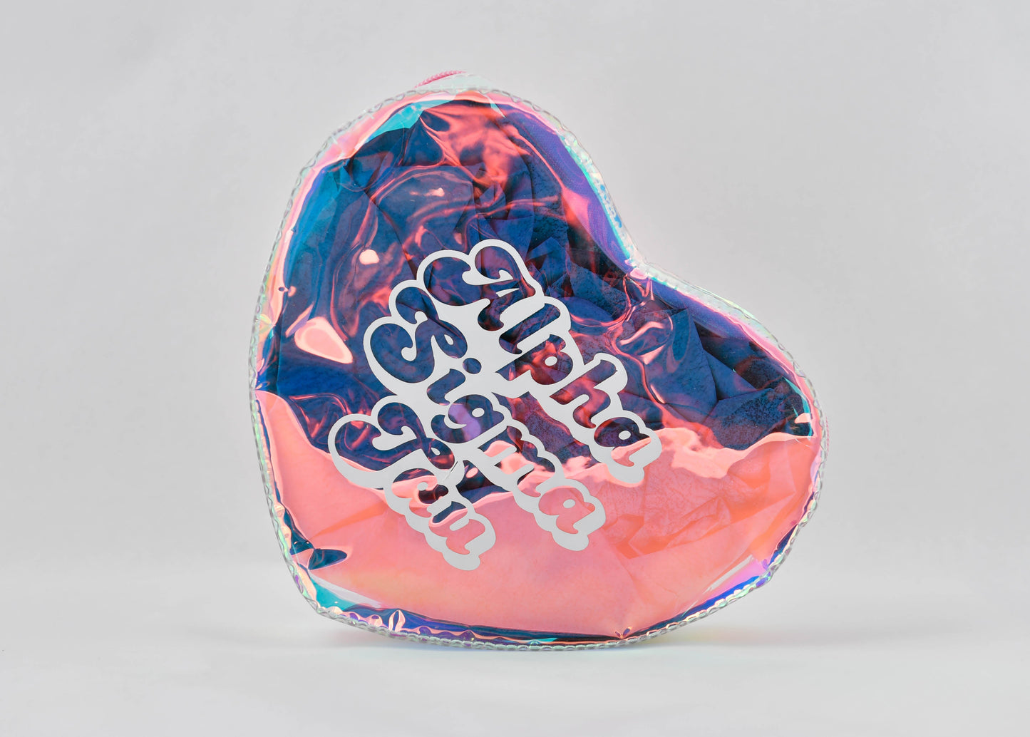 Alpha Sigma Tau Heart Shaped Makeup Bag