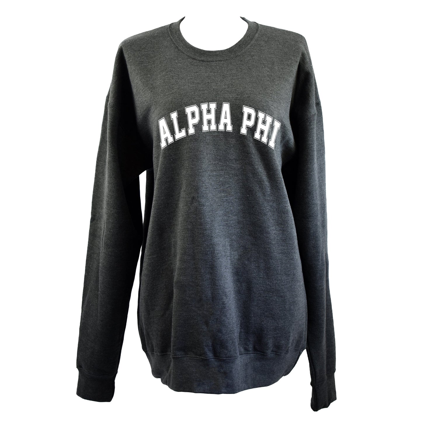 Alpha Phi Sweatshirt- Crewneck Varsity Letters Design