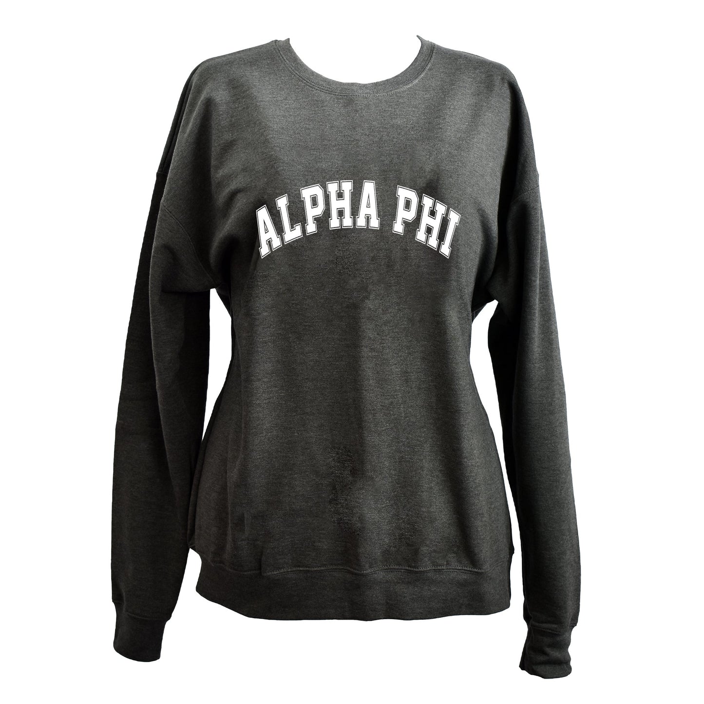 Alpha Phi Sweatshirt- Crewneck Varsity Letters Design