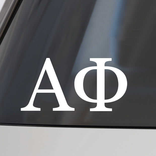 Alpha Phi Car Decal Sticker- Greek Letters Design