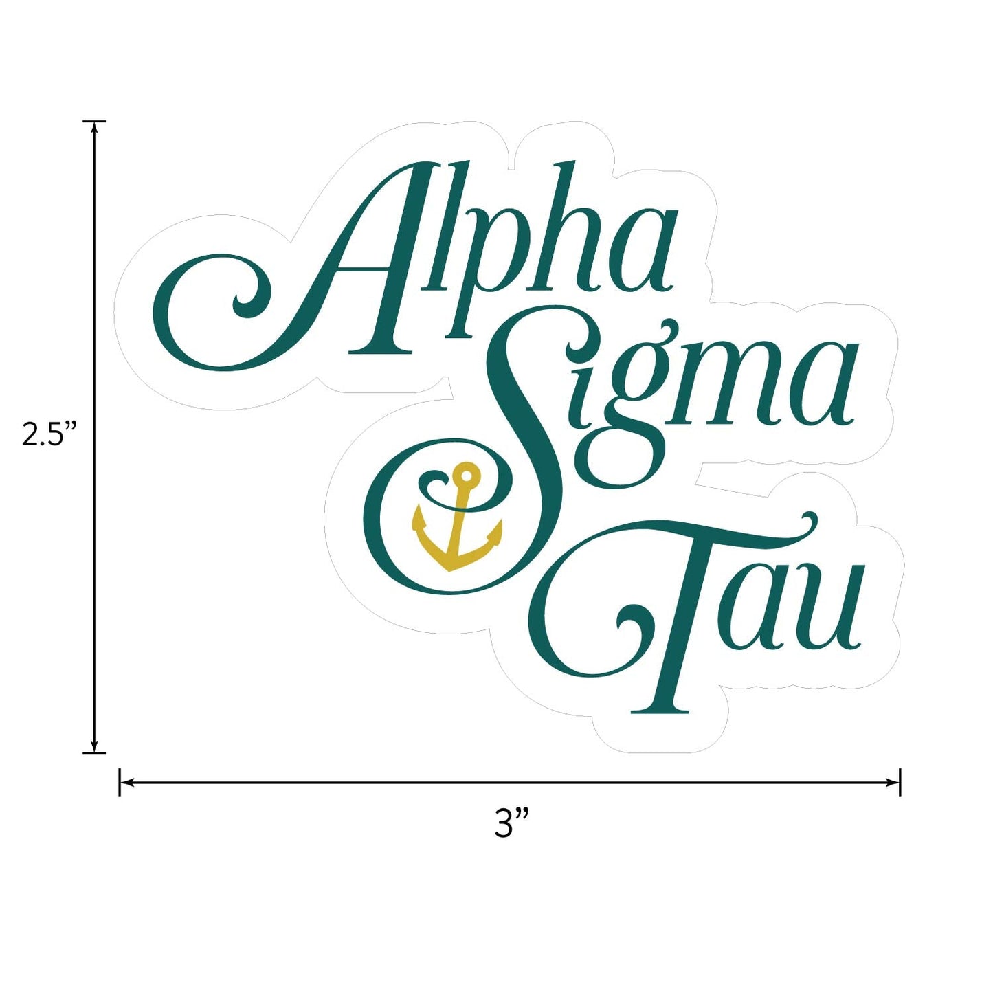 Alpha Sigma Tau Sorority Brand Focus Sticker Sheet
