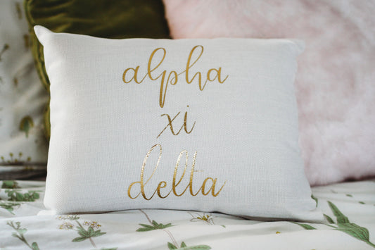 Alpha Xi Delta Throw Pillow - Virginia Book Company