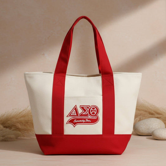 DST Delta Sigma Theta Mini Canvas Tote Bag 1913 Embroidered Merch