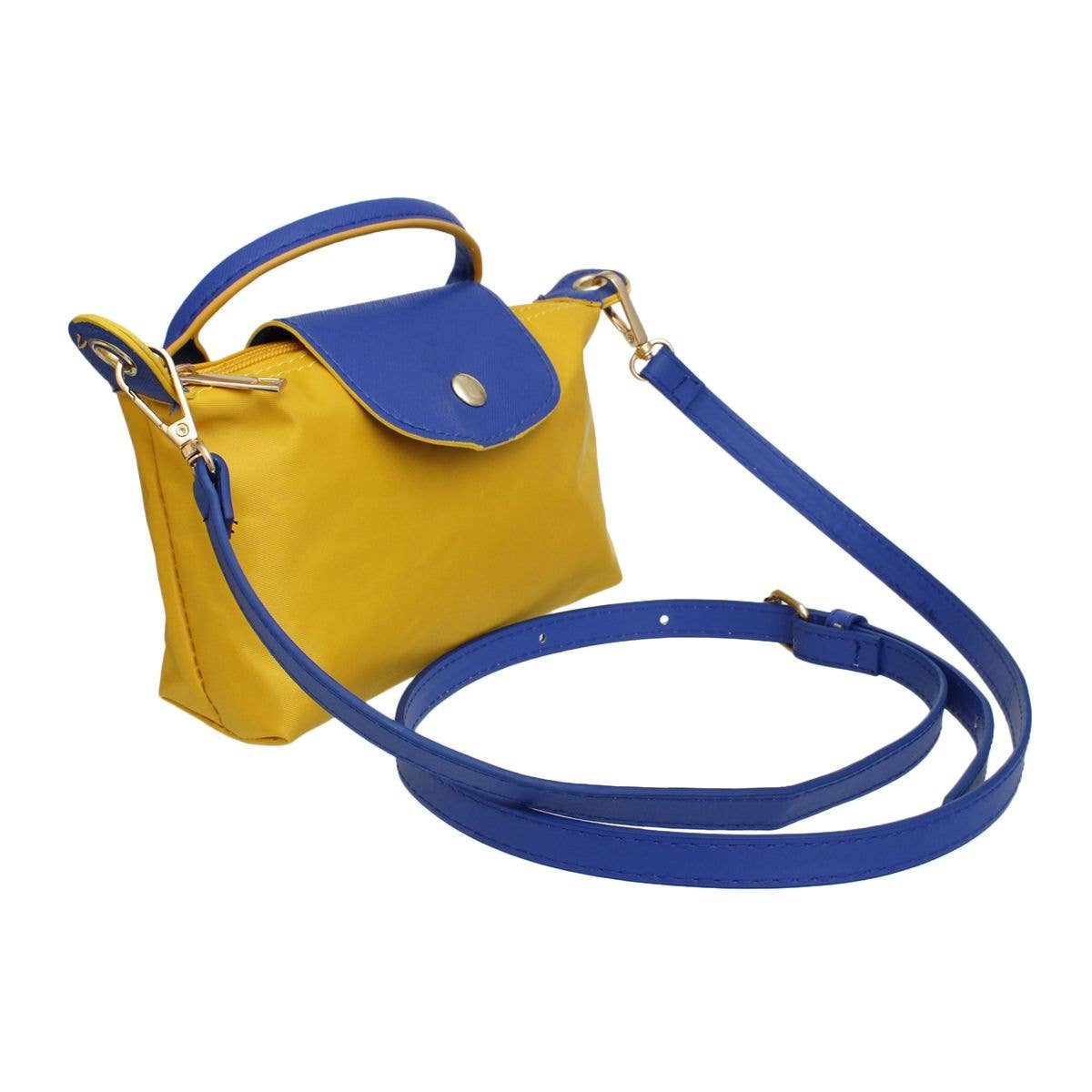 SGRHO Sorority Yellow Nylon Mini Pouch Handle Strap