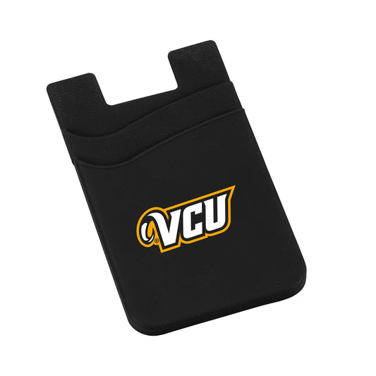 VCU Black Dual Pocket Silicone Wallet