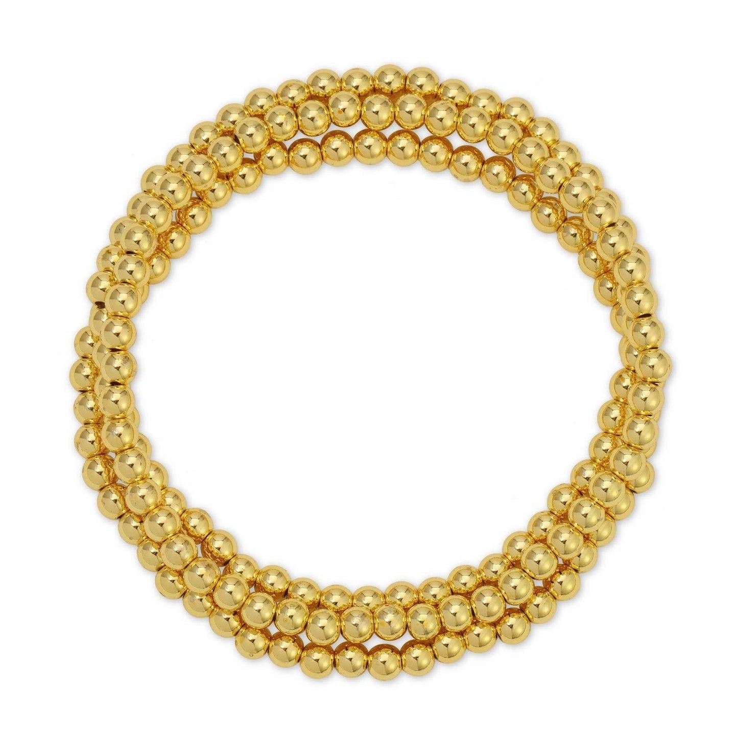 Gold Plated Bead Stretch Bracelet