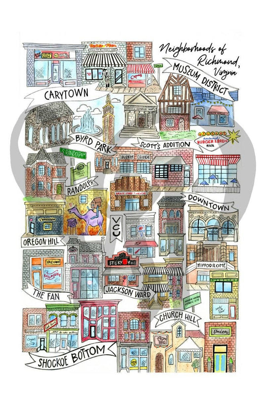 Neighborhoods of Richmond Postcard