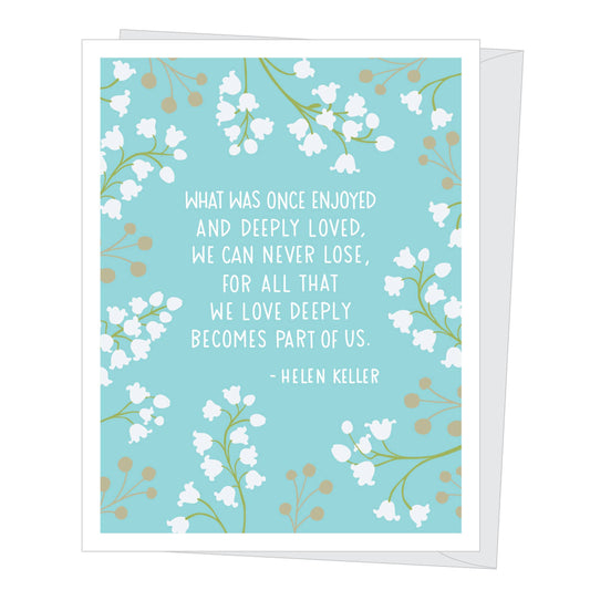 Helen Keller Quote Sympathy/Support Card
