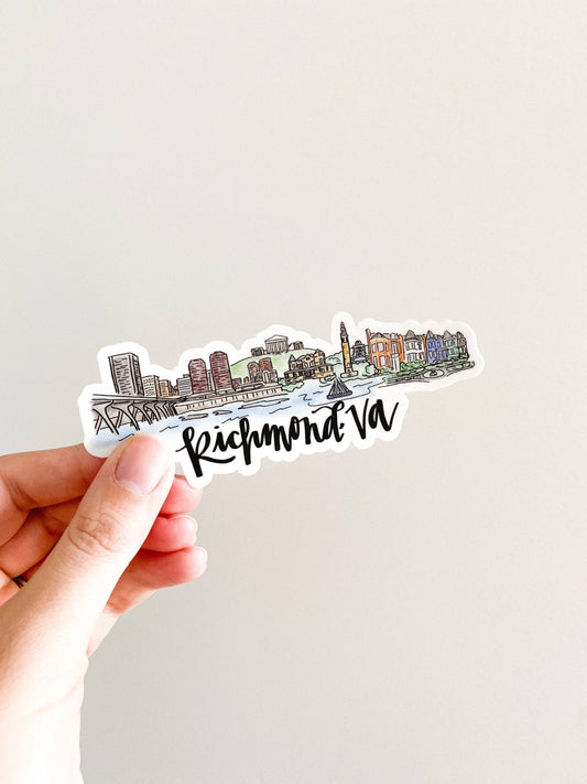 Richmond Virginia Skyline sticker - Large 5inx2in