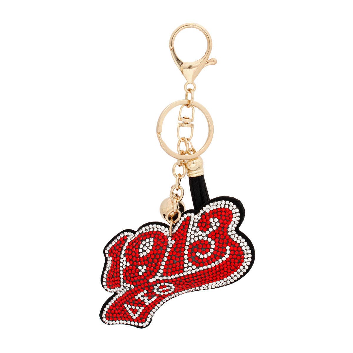 DST Delta Sigma Theta Sorority 1913 Red Padded Keychain
