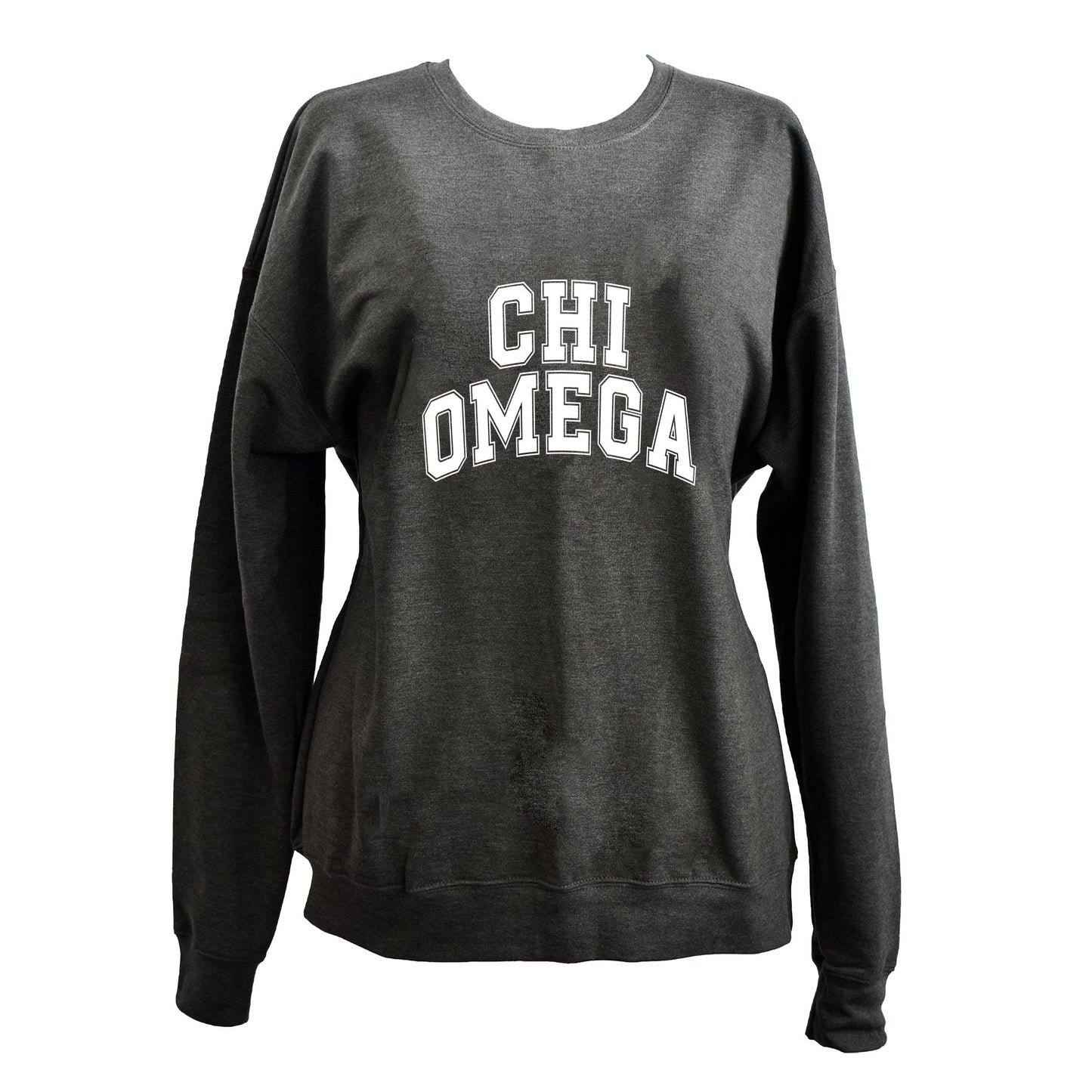 Chi Omega Sweatshirt- Crewneck Varsity Letters Design