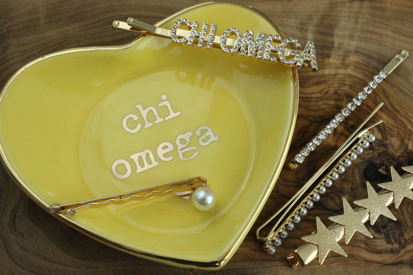 Chi Omega Sorority Hair Clips