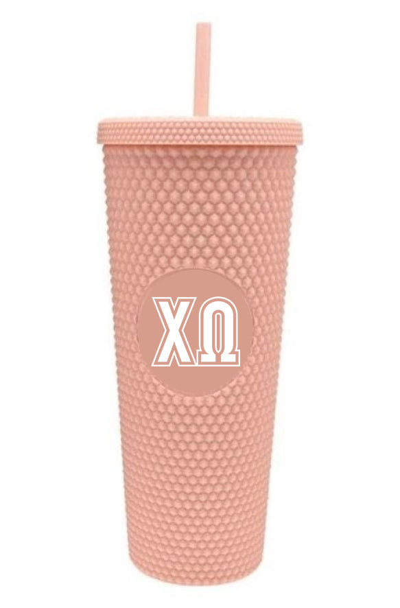 Chi Omega Studded Tumbler