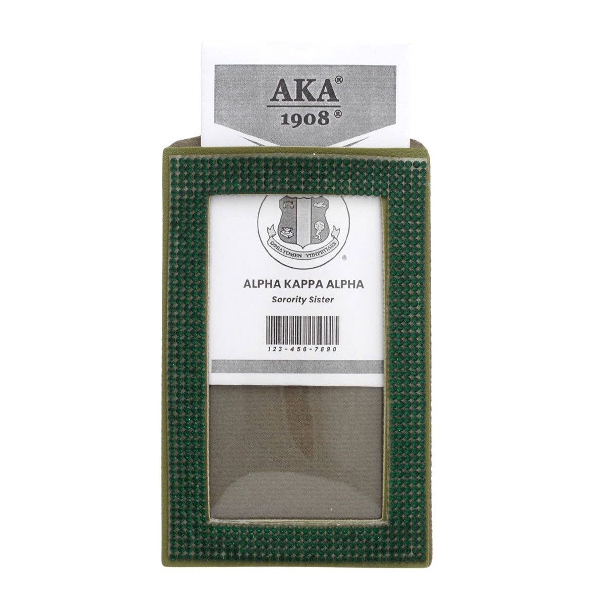 AKA Alpha Kappa Alpha Green Sparkle Sorority Pride ID Badge Holder