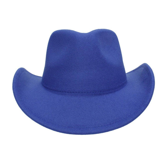 Cowboy Hat Royal Blue Pinched Cowgirl Fashion Hat