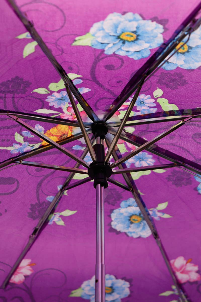 Floral Print Manual Travel Size Umbrella