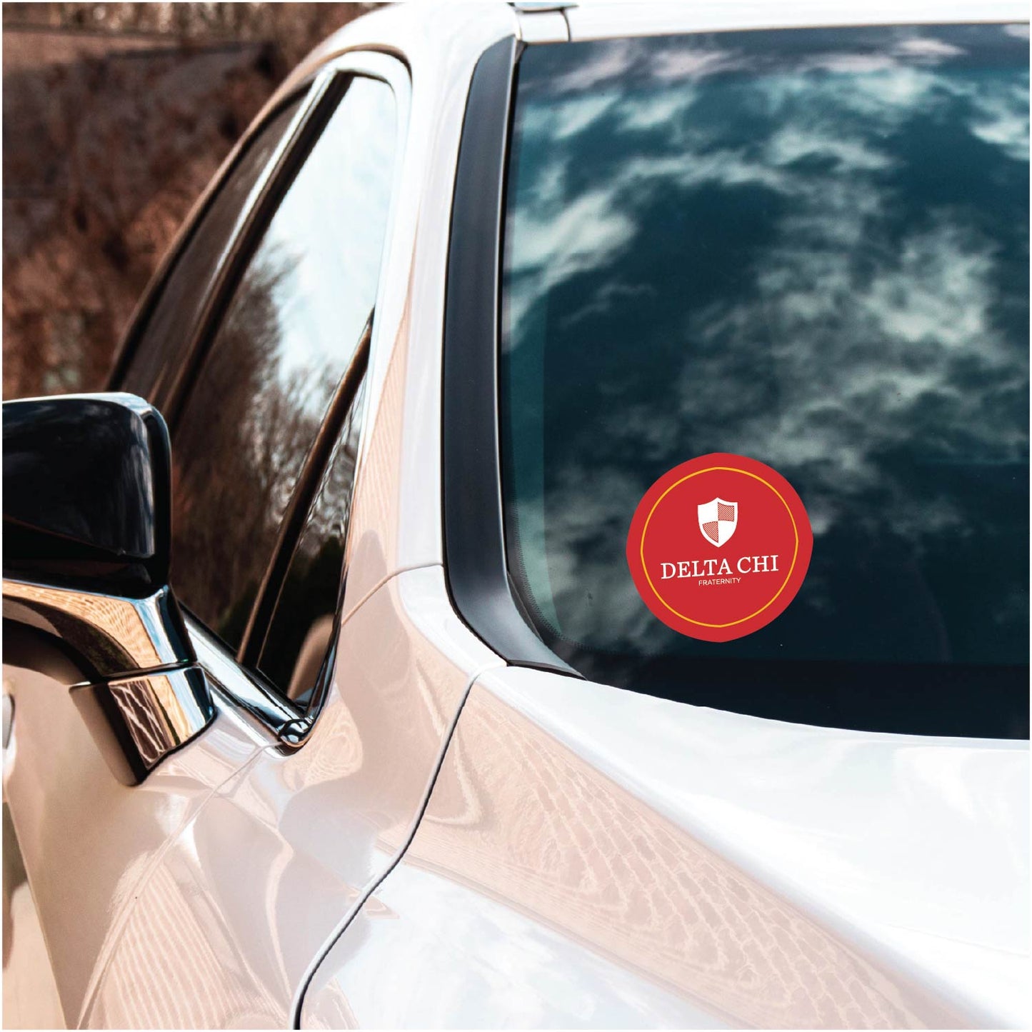 Delta Chi Fraternity Car Decal Sticker- Full Color Circle Logo