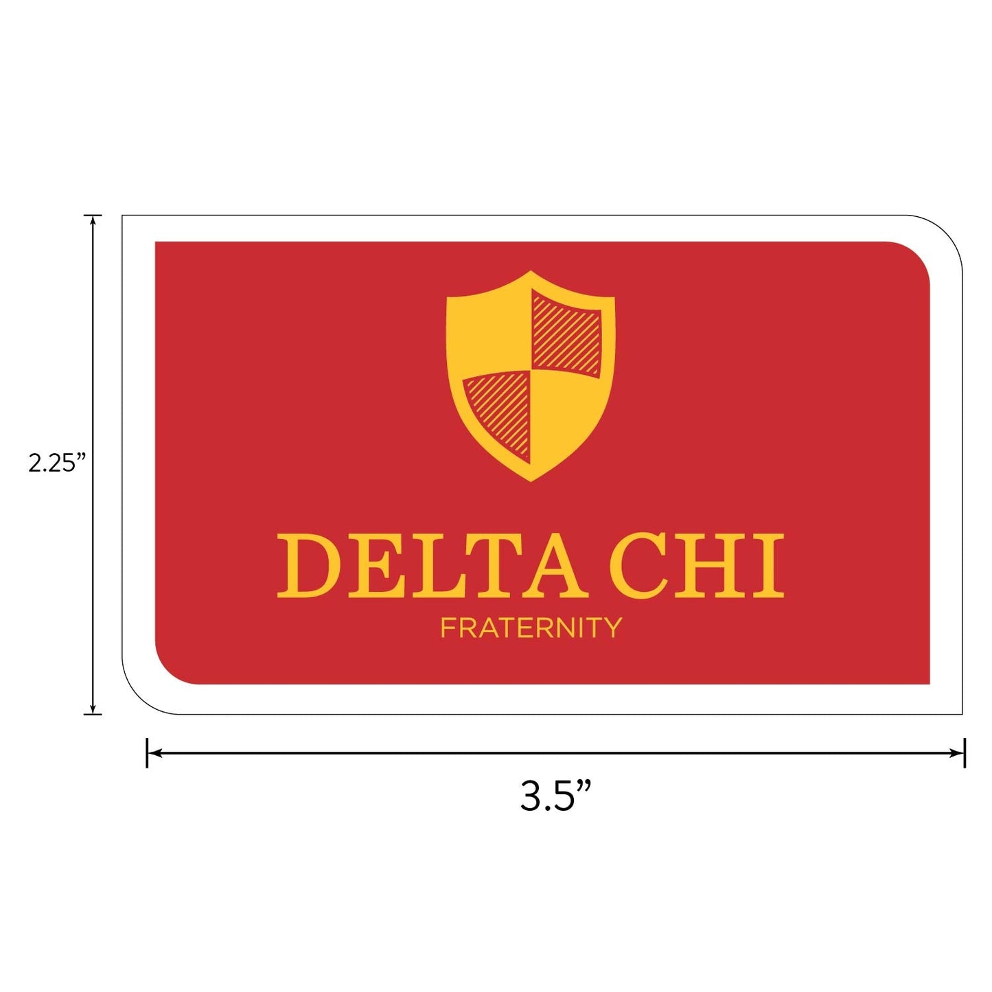 Delta Chi Fraternity Brand Focus Sticker Sheet