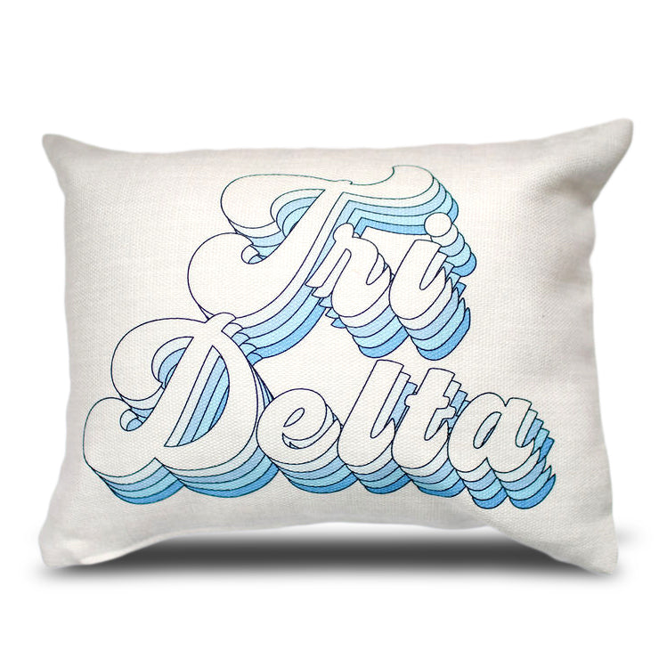 Delta Delta Delta Retro Throw Pillow