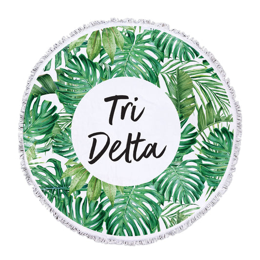 Delta Delta Delta Palm Leaf Fringe Towel Blanket