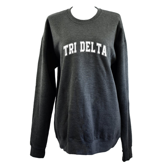 Delta Delta Delta Sweatshirt- Crewneck Varsity Letters Design