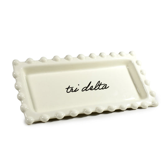 Delta Delta Delta Jewelry Dish - Rectangular Cursive Script Sorority Name