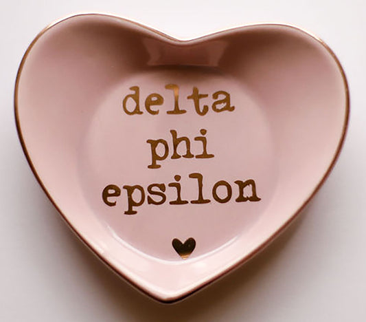 Delta Phi Epsilon Ceramic Ring Dish