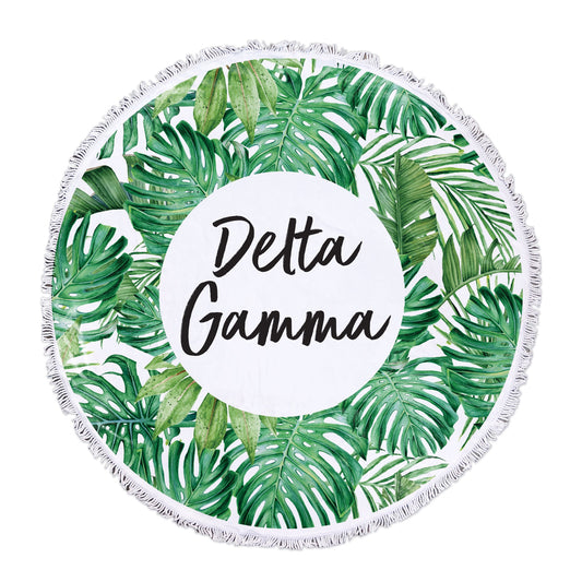 Delta Gamma Palm Leaf Fringe Towel Blanket