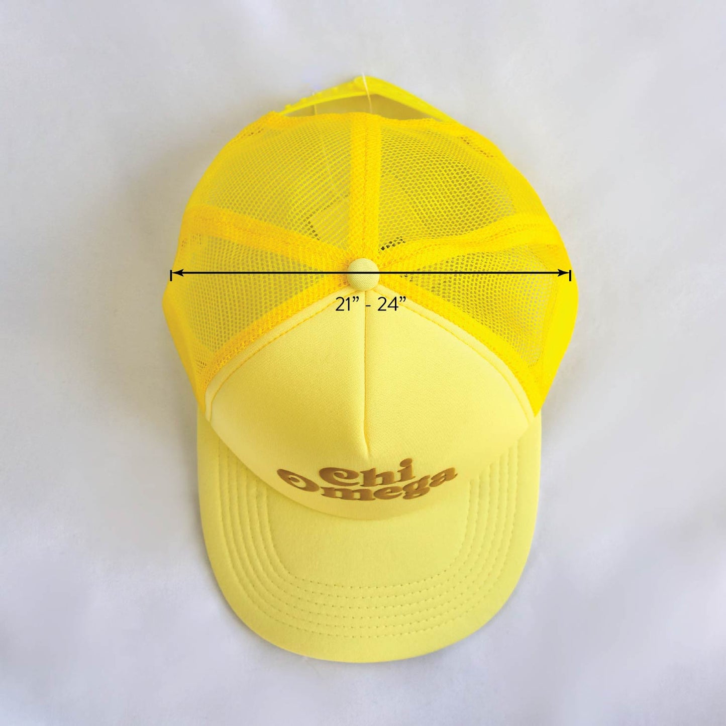 Chi Omega Baseball Cap, Mesh Trucker-Style Hat