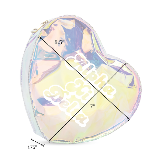 Kappa Kappa Gamma Heart Shaped Makeup Bag