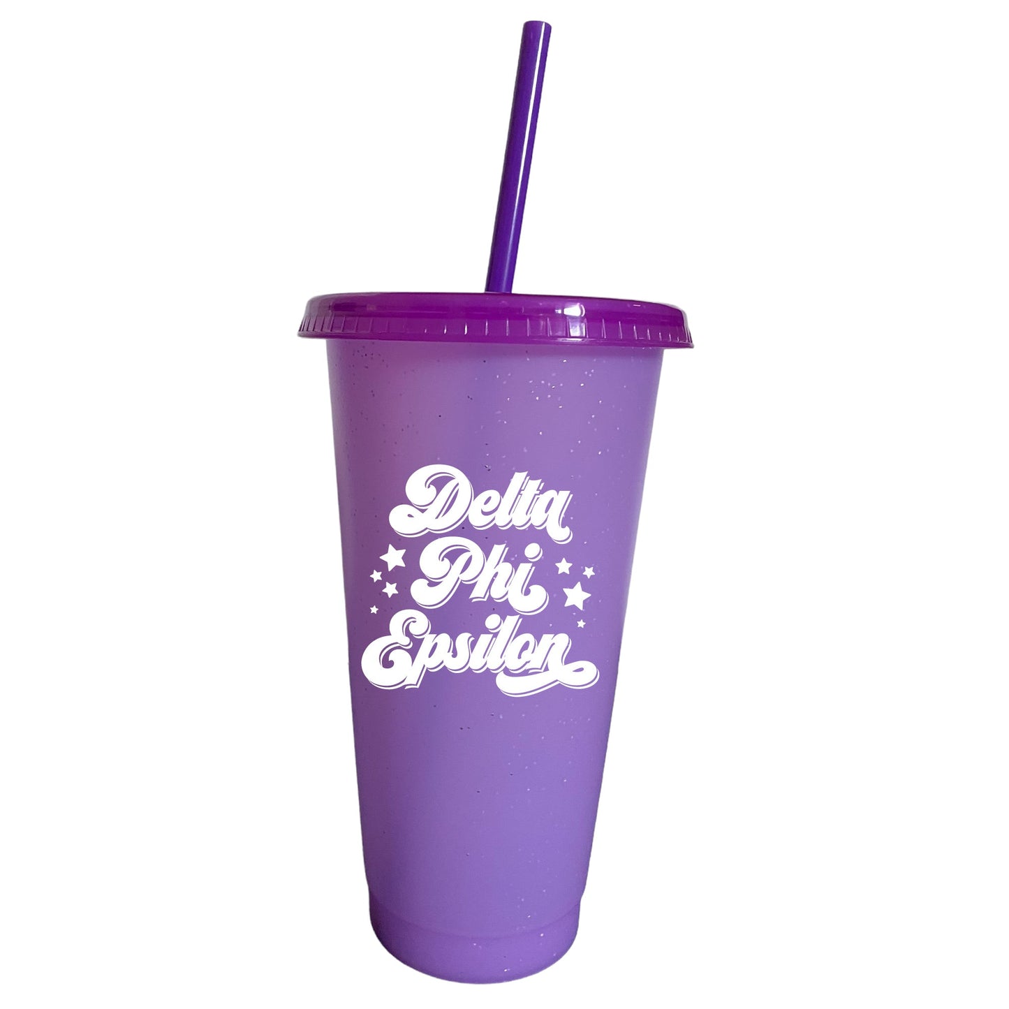 Delta Phi Epsilon Glitter Color Changing Cup 4-Pack