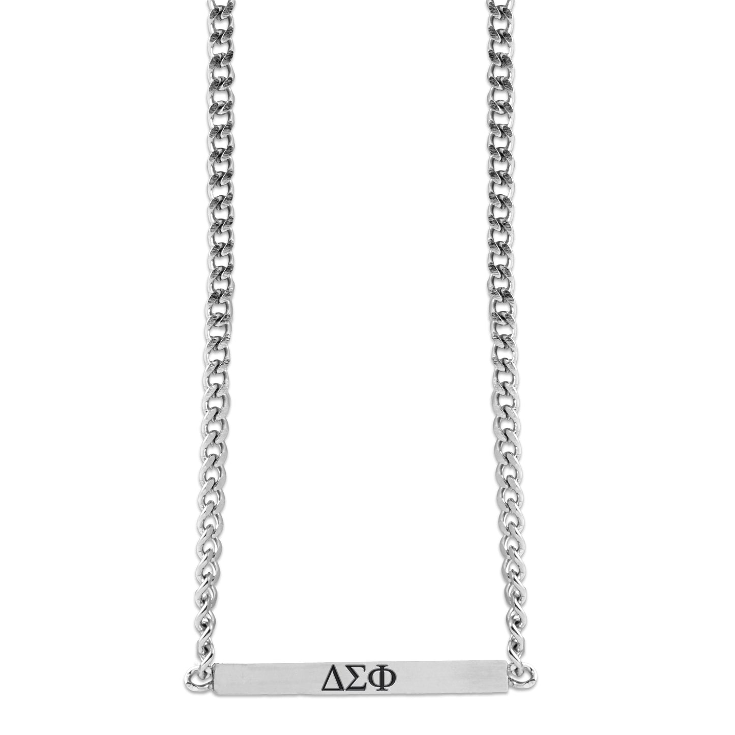 Delta Sigma Phi Fraternity Necklace- Greek Letters Pendant