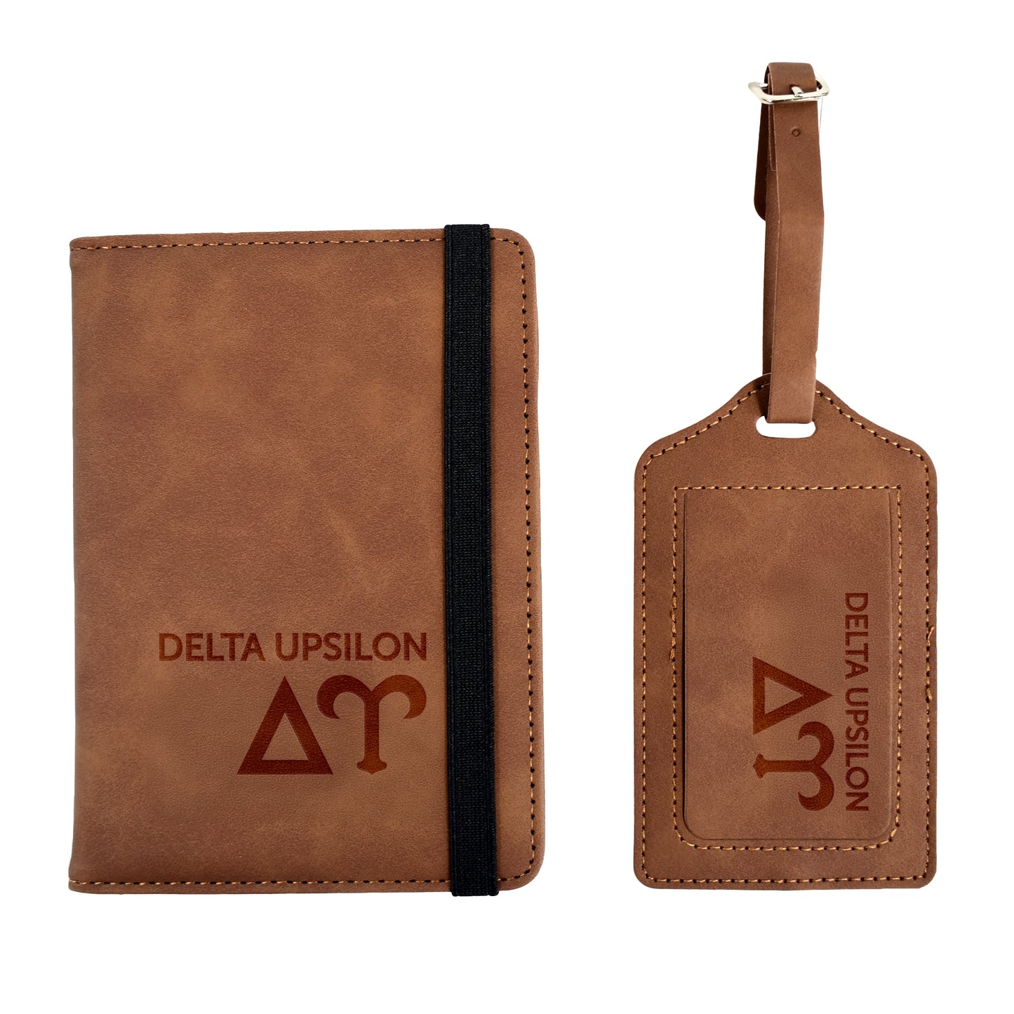 Delta Upsilon Passport Holder & Luggage Tag Travel Gift Set