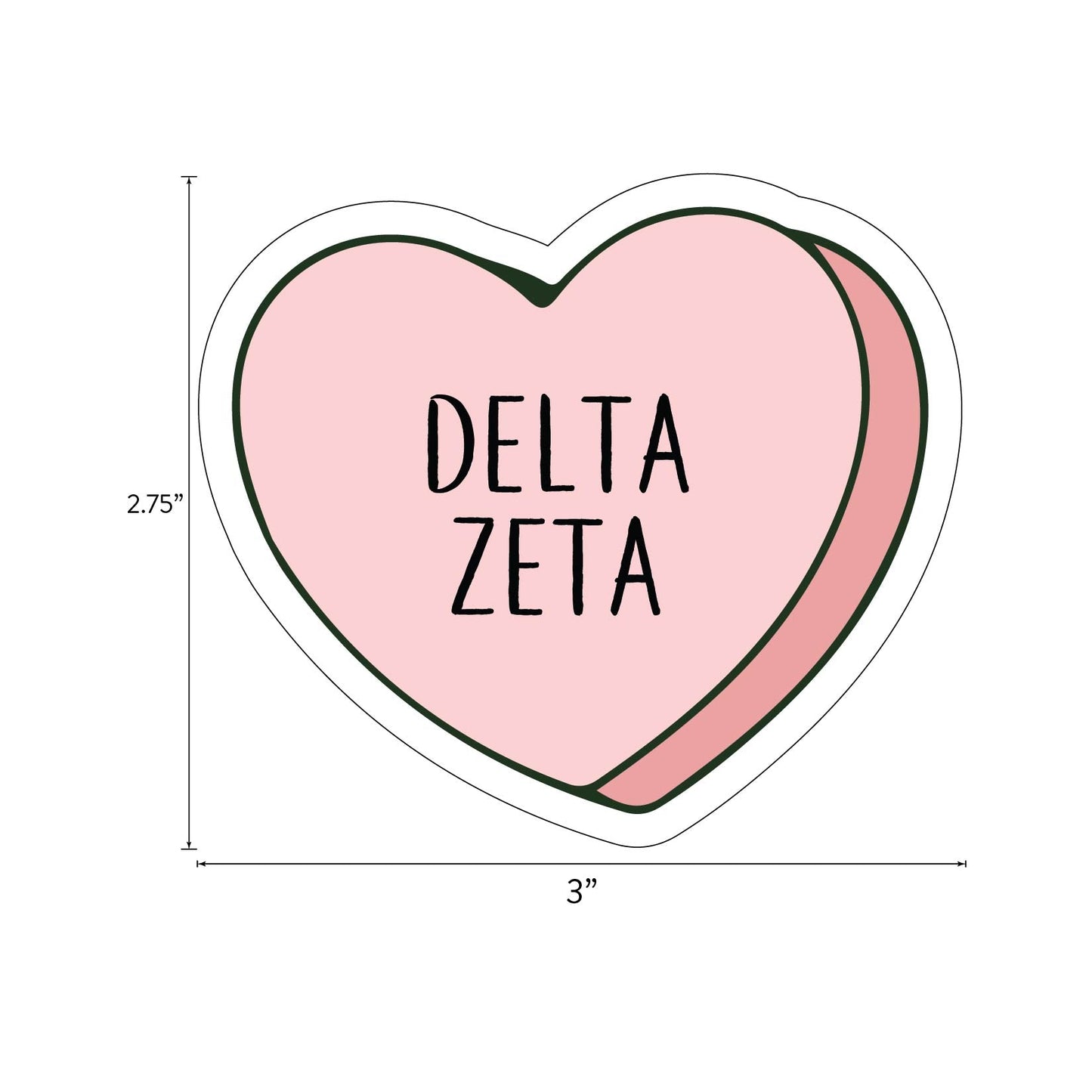 Delta Zeta- Sticker Sheet- Love Theme