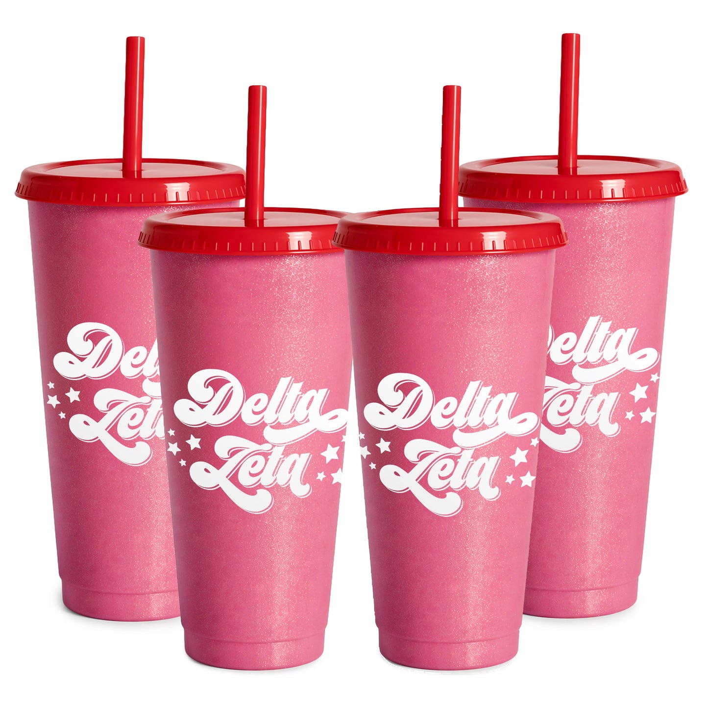 Delta Zeta Glitter Color Changing Cup 4-Pack