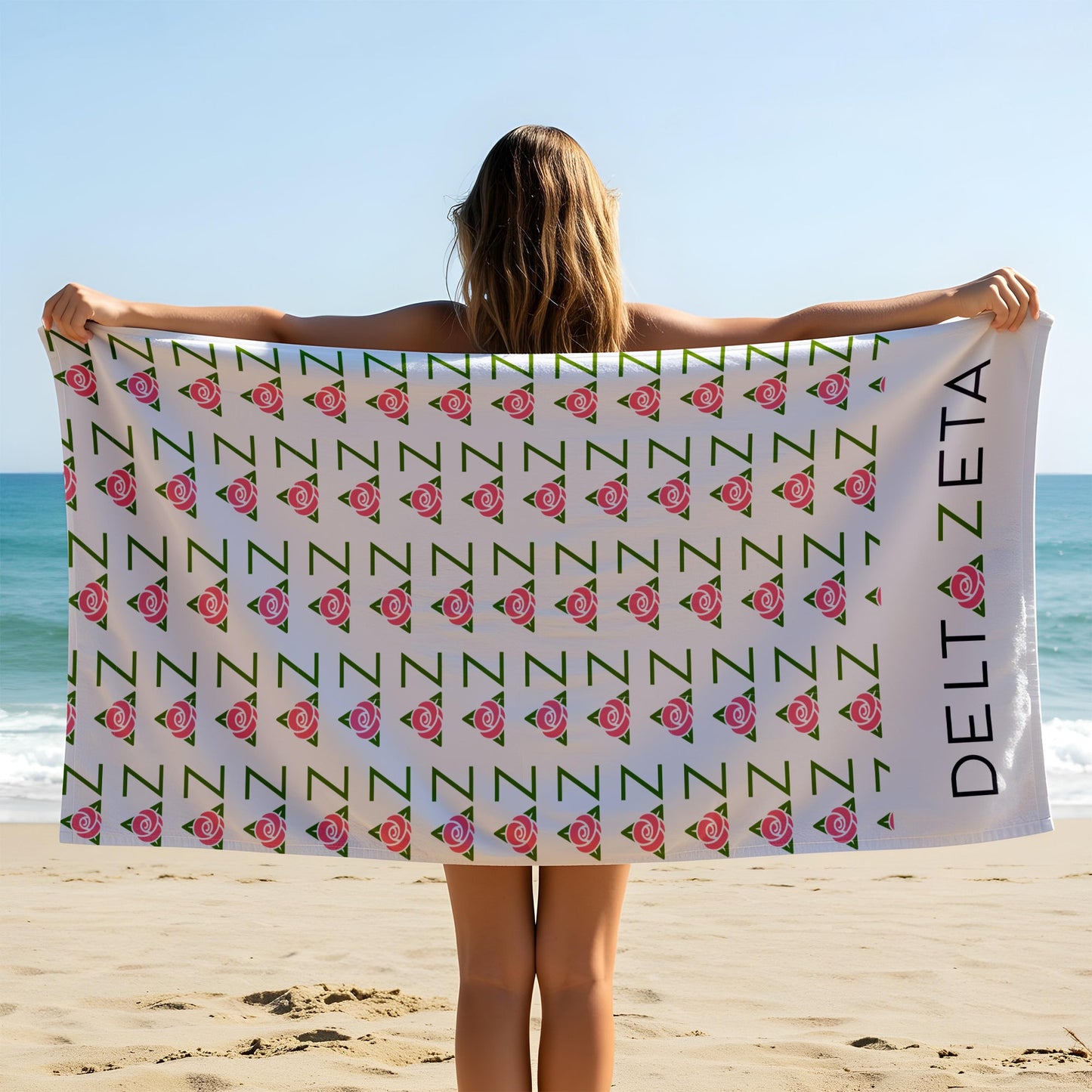 Delta Zeta Beach Towel- Lightweight Brand Design