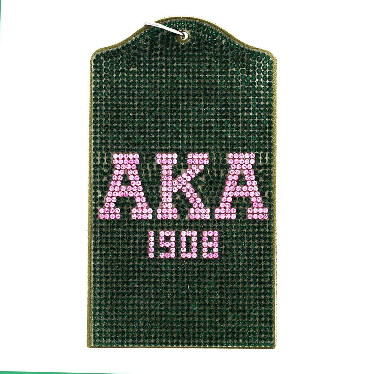 AKA Alpha Kappa Alpha Green Sparkle Sorority Pride ID Badge Holder