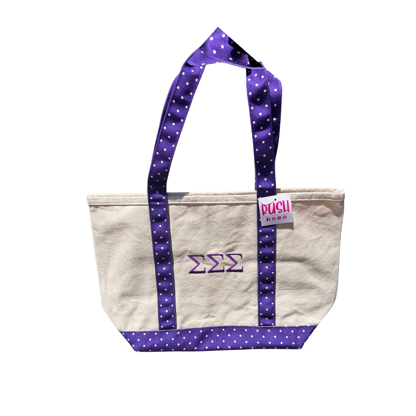 Sigma Sigma Sigma Polka Dot Tote Bag