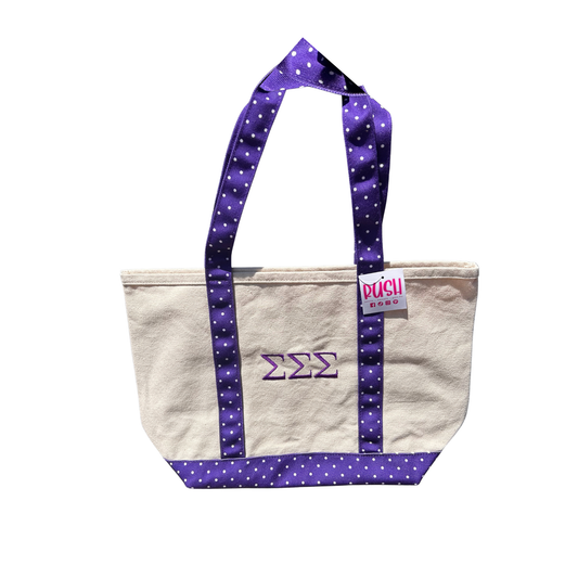 Sigma Sigma Sigma Polka Dot Tote Bag